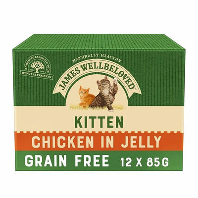 Kitten Pouch Grain Free Chicken 85g x 12 - Cheshire Game James Wellbeloved