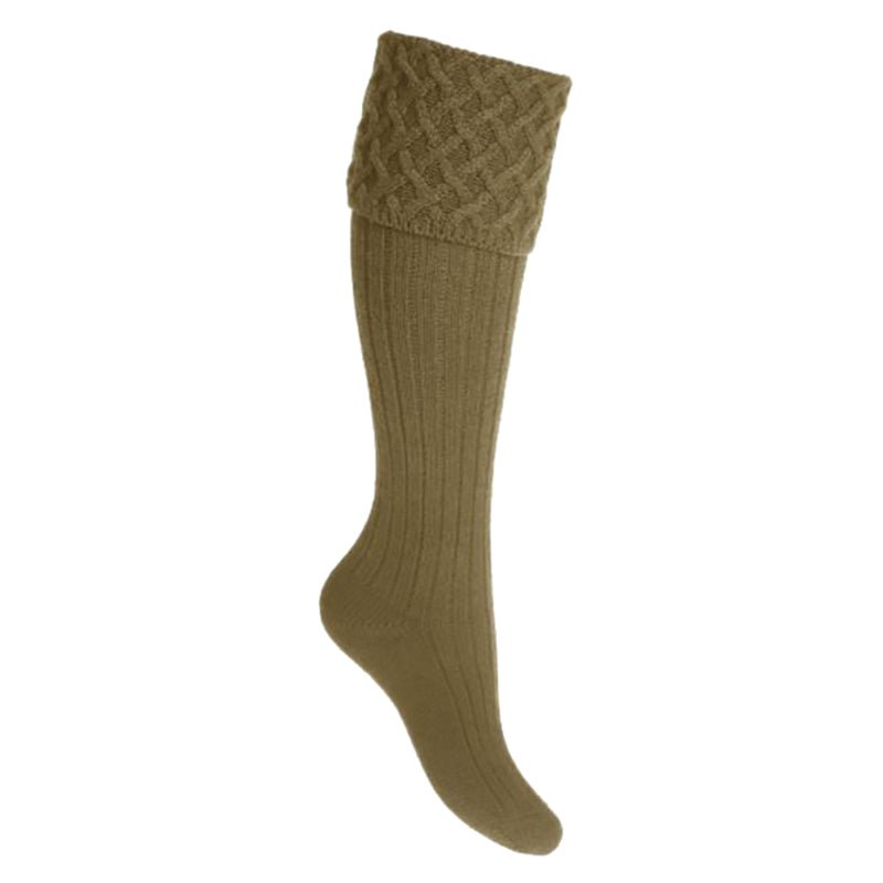 Lady Rannoch Shooting Socks - Dark Olive - Cheshire Game House Of Cheviot