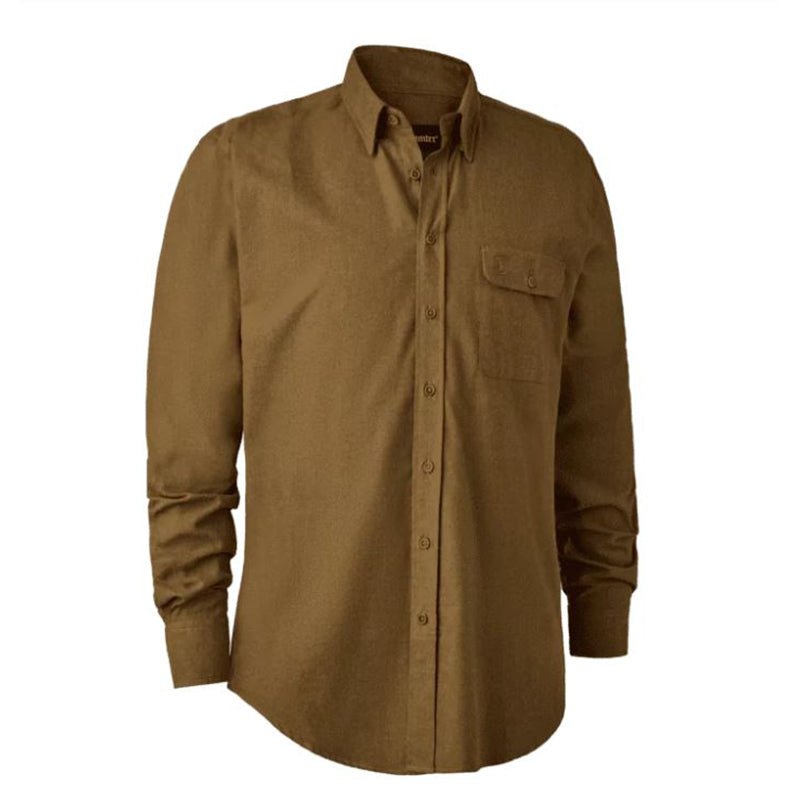 Liam Shirt In Ocher Brown - Cheshire Game Deerhunter