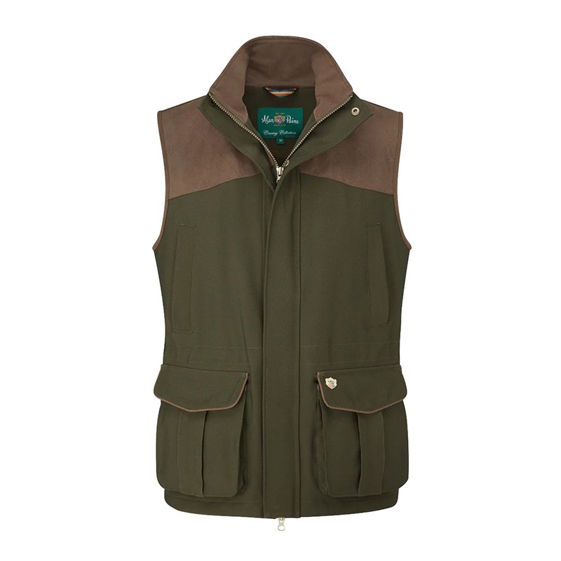 Men's Stancombe Waistcoat In Olive - Cheshire Game Alan Paine
