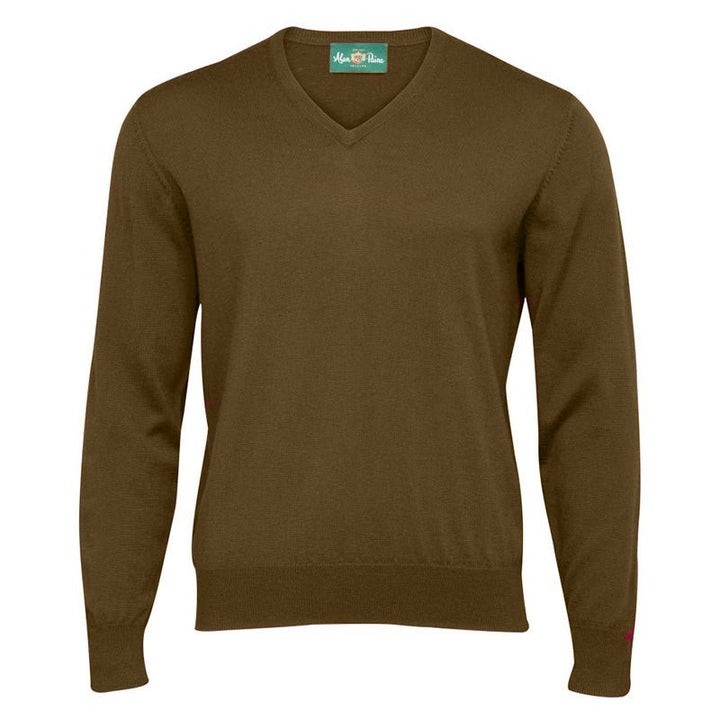 Millbreck Vee Neck Jumper - Chestnut - Cheshire Game Alan Paine