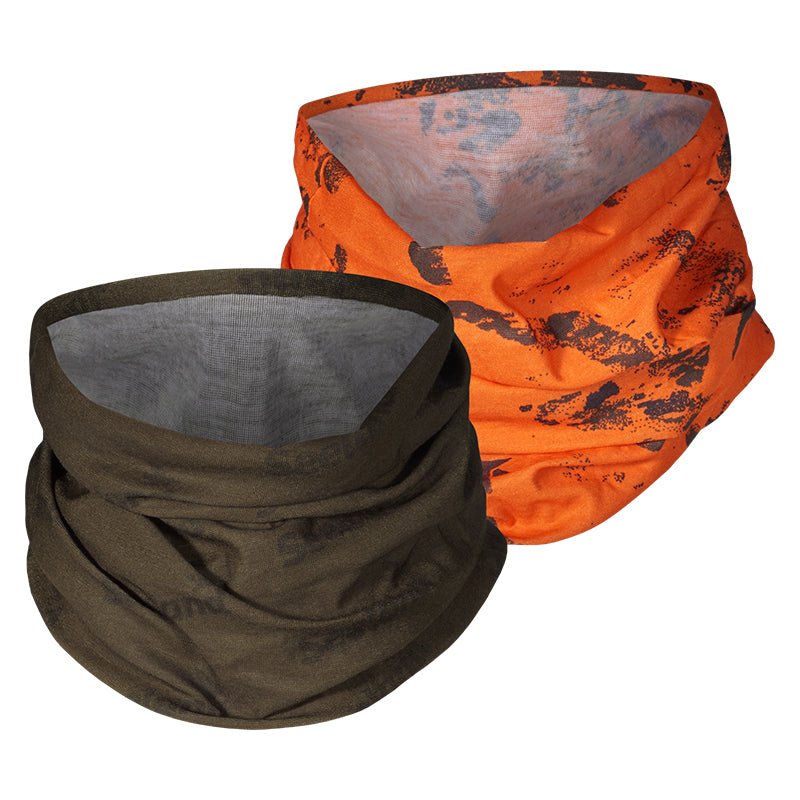 Neck Gaiter 2-pack in Pine Green and InVis Orange Blaze - Cheshire Game Seeland