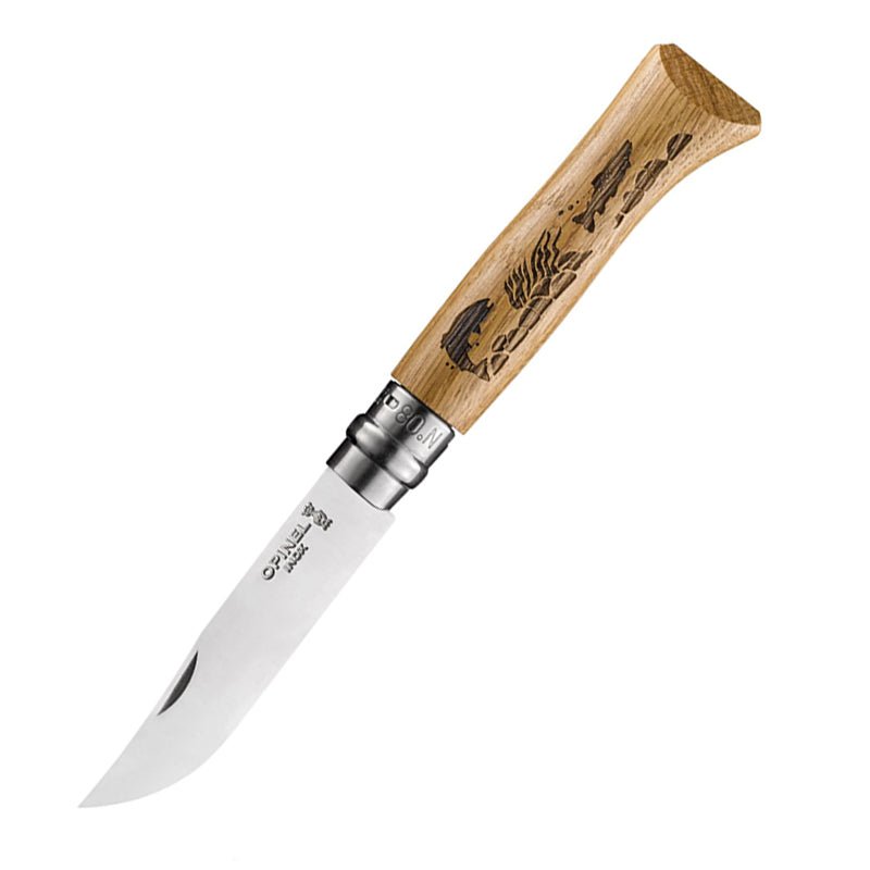 No.8 Animalia Knife Fish - Cheshire Game Opinel