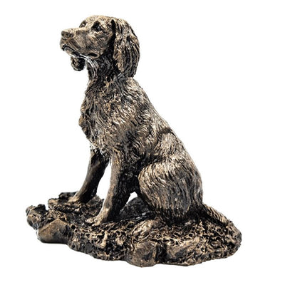 Patina Bronze Sculpture Spaniel Sitting - Cheshire Game Bisley