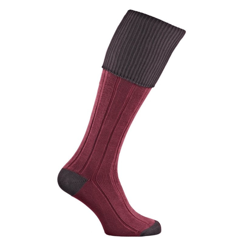 Pembroke Shooting Socks - Aubergine - Cheshire Game Pennine Socks