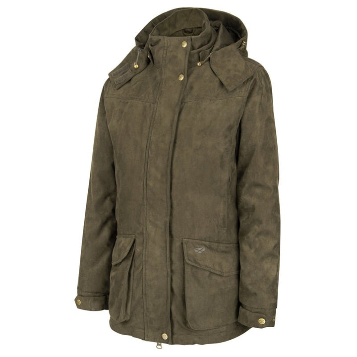 Rannoch Ladies Waterproof Hunting Jacket In Field Green - Cheshire Game Hoggs of Fife