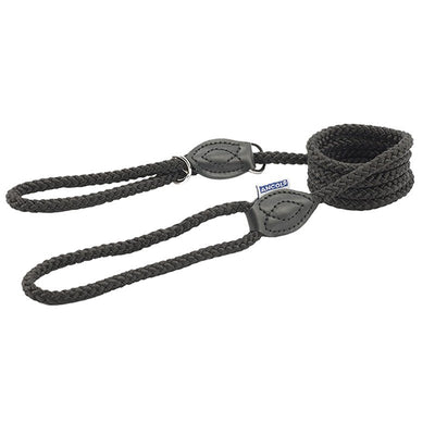 Rope Slip & Control Lead in Black 1.2 x 150cm - Cheshire Game Ancol