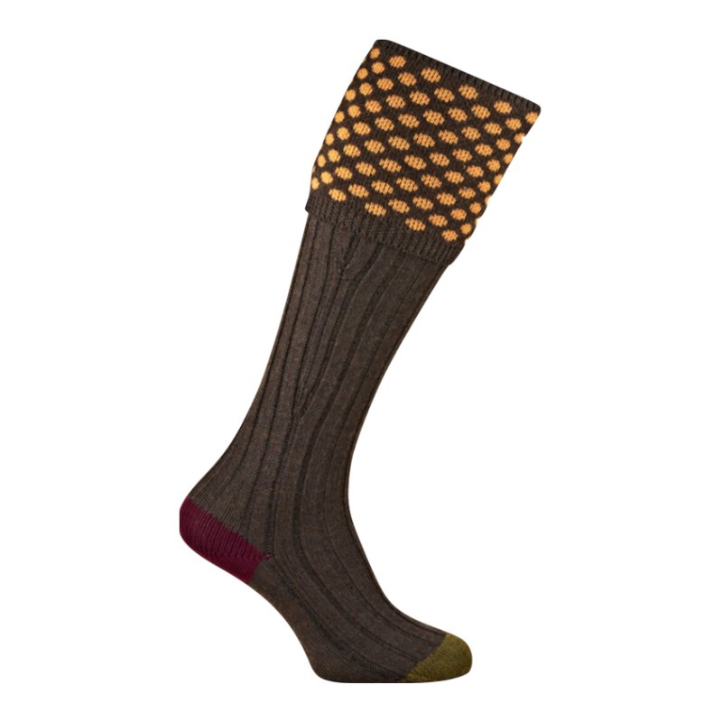 Viceroy Shooting Sock in Mocha - Medium - Cheshire Game Pennine Socks