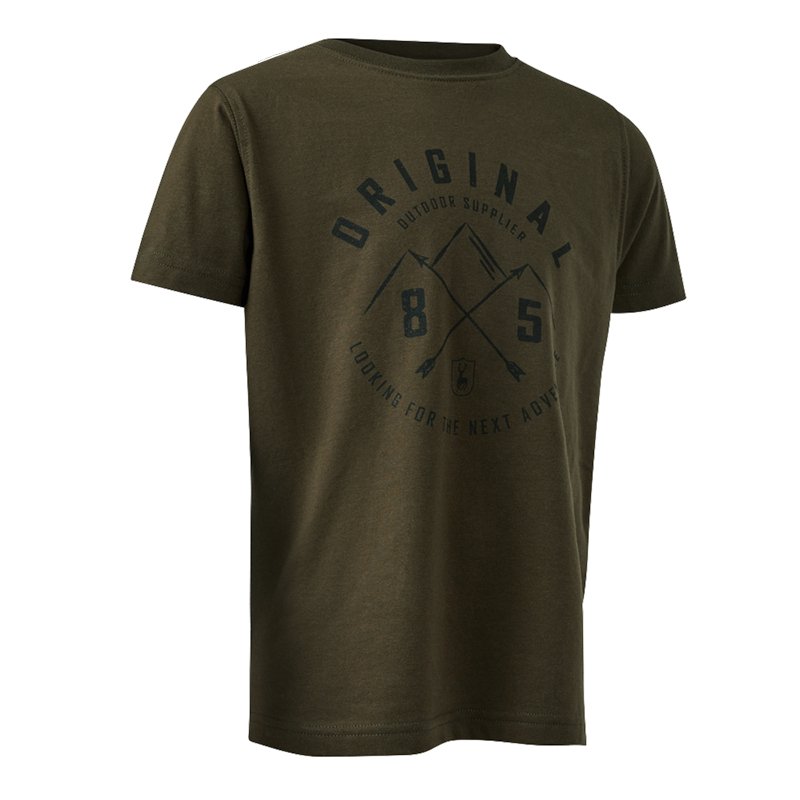 Youth Billie T-Shirt In Deep Green - Cheshire Game Deerhunter